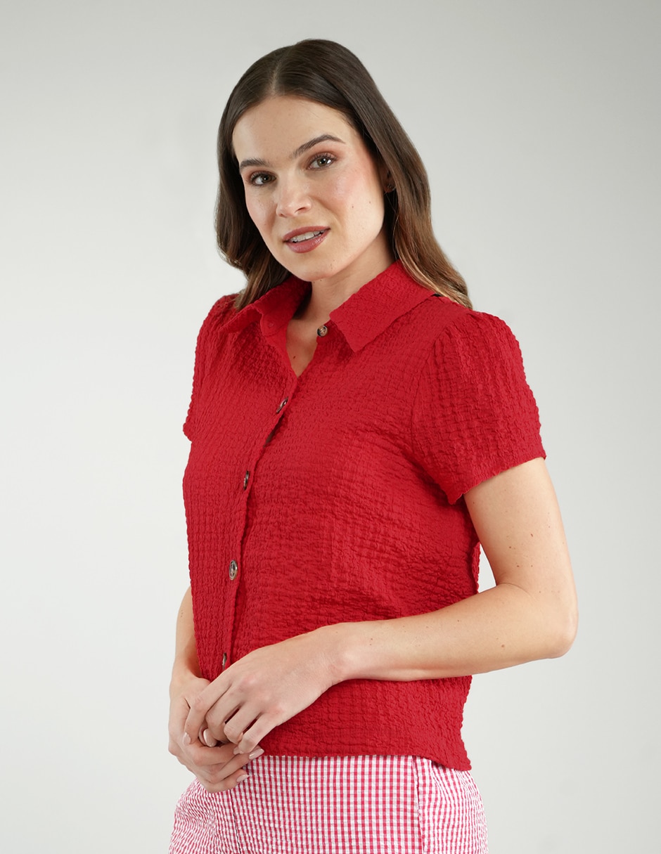 Blusa manga corta para mujer