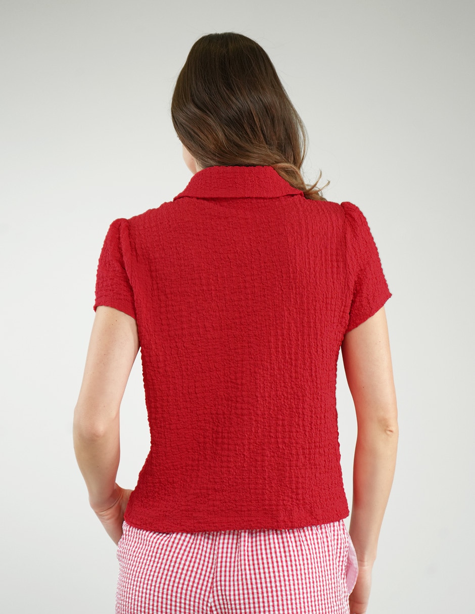 Blusa manga corta para mujer