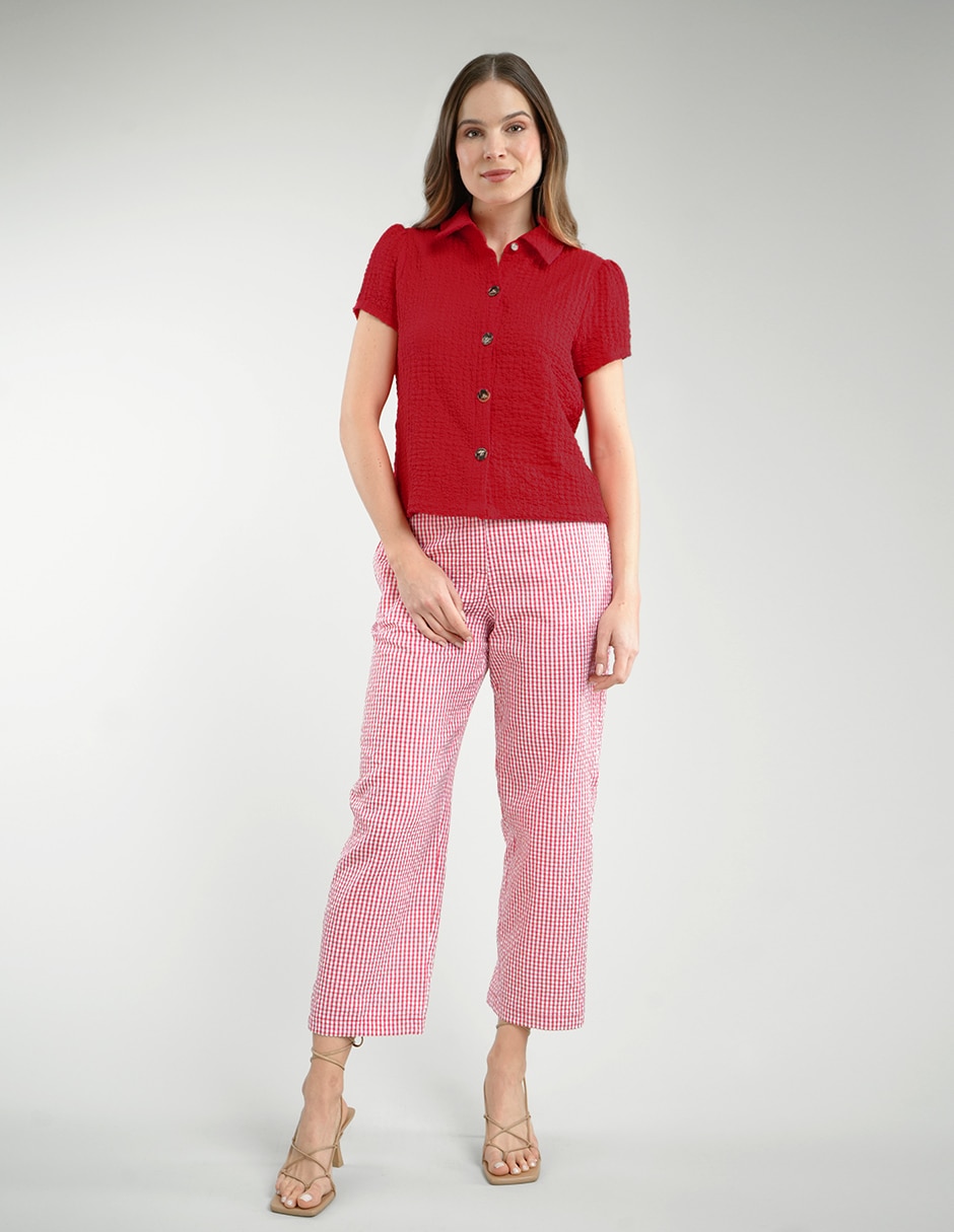 Blusa manga corta para mujer