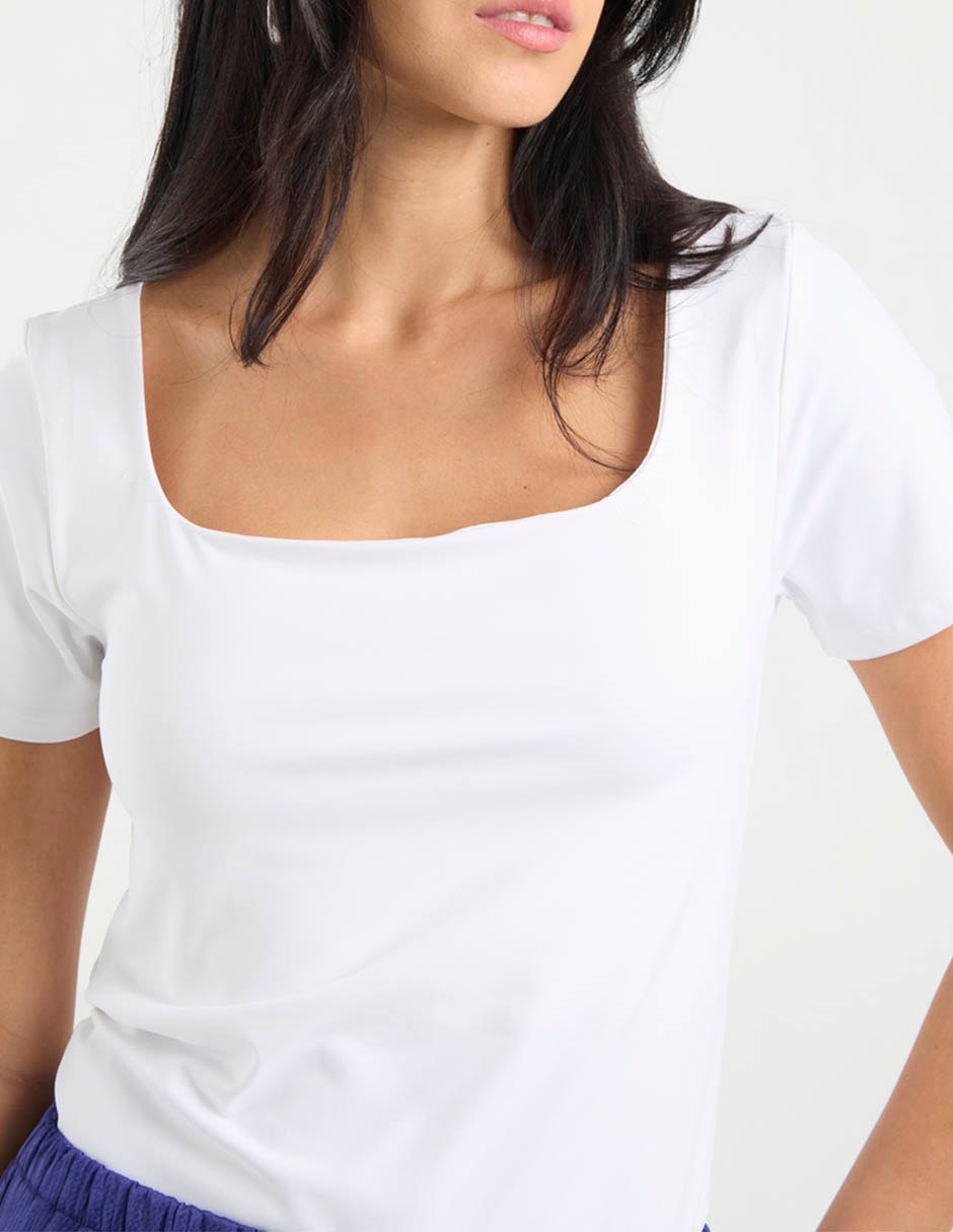 Blusa manga corta para mujer