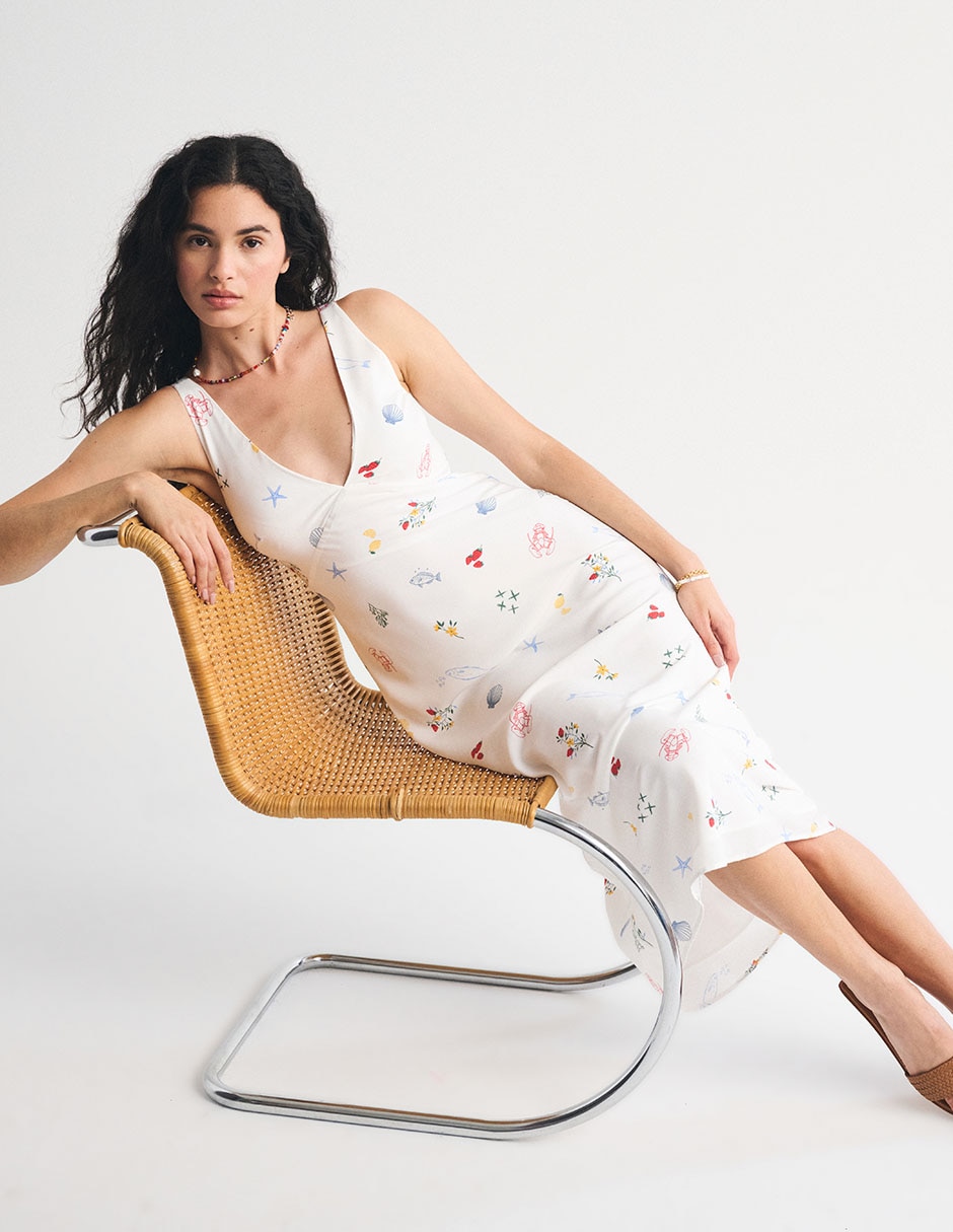 Vestido midi casual Abercrombie & Fitch para mujer