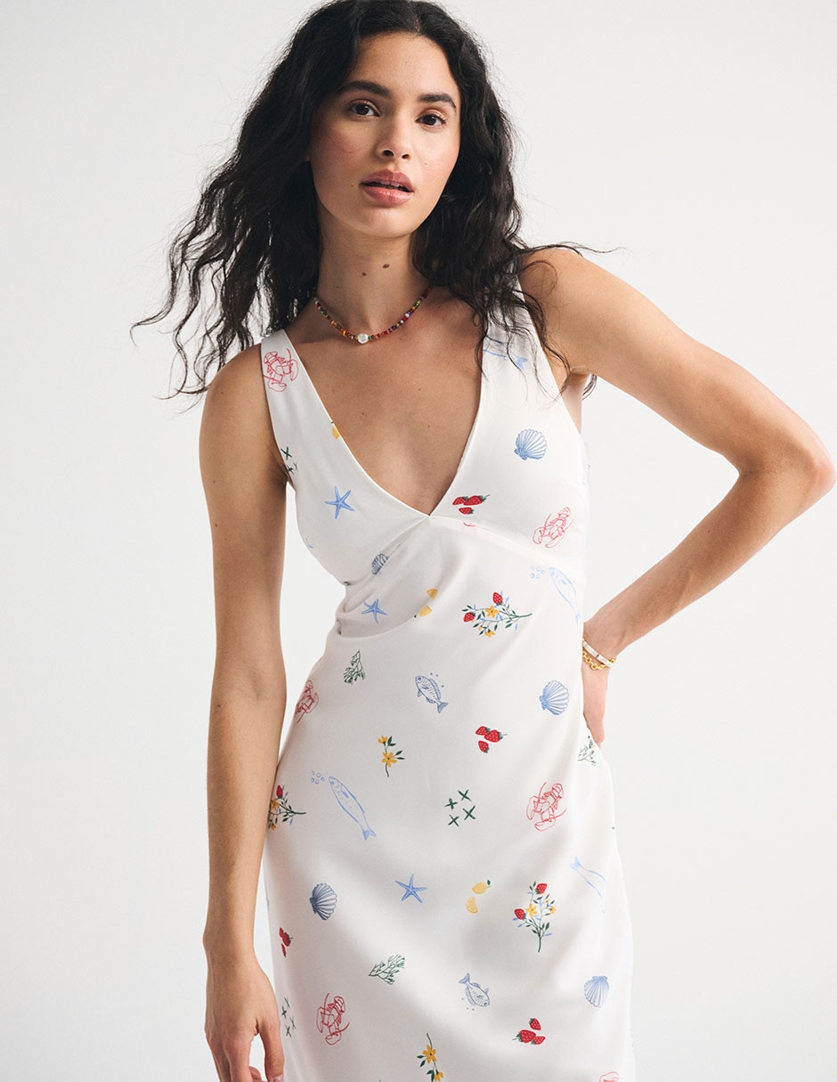 Vestido midi casual Abercrombie & Fitch para mujer