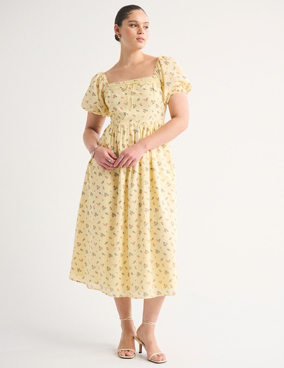 Vestido midi casual Abercrombie & Fitch para mujer