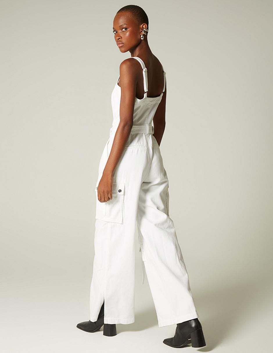 Jumpsuit Studio F de algodón estampado liso para mujer