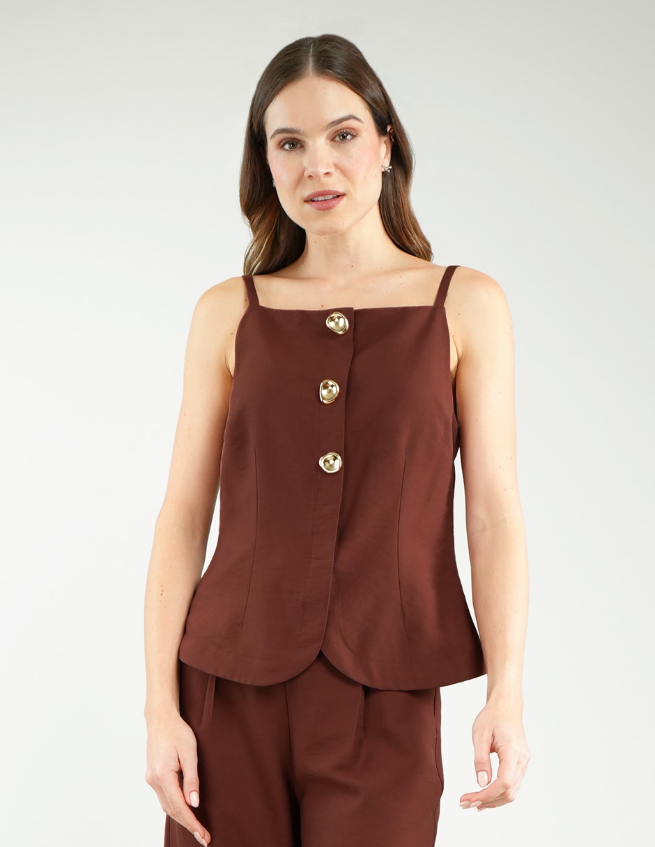 Blusa de tirantes parallel para mujer