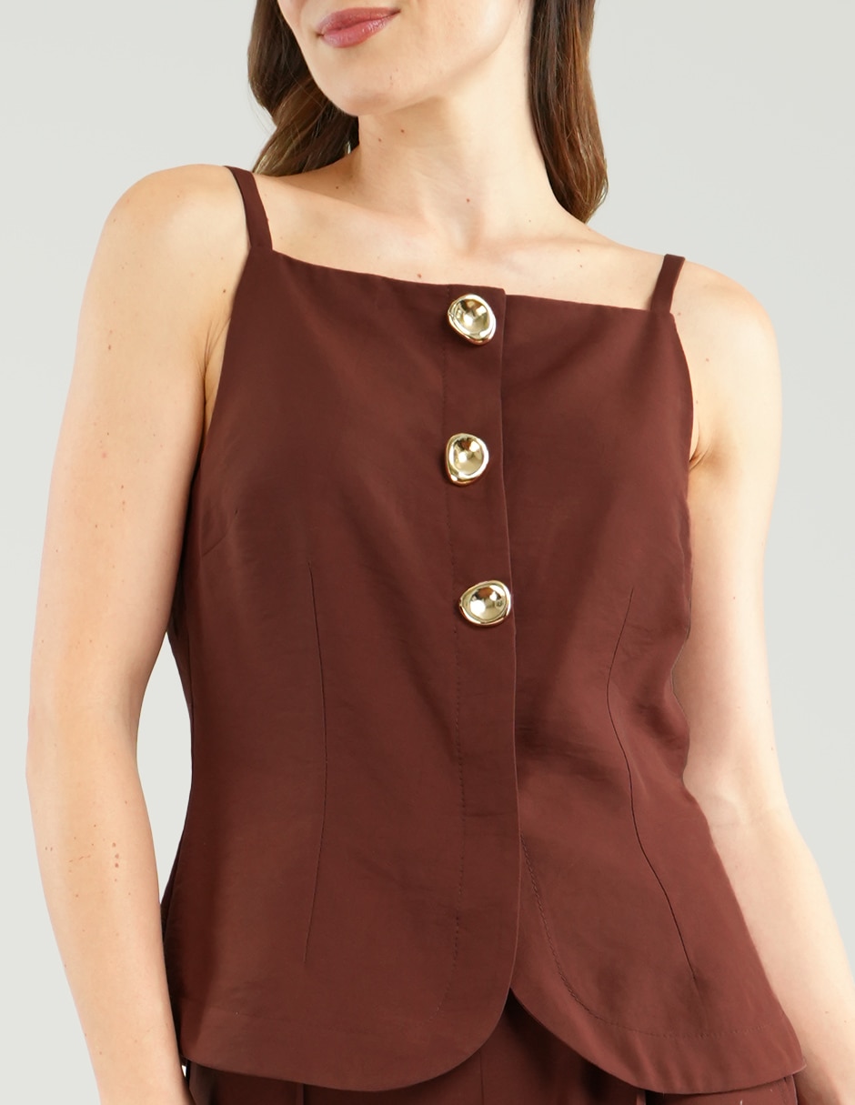 Blusa de tirantes parallel para mujer