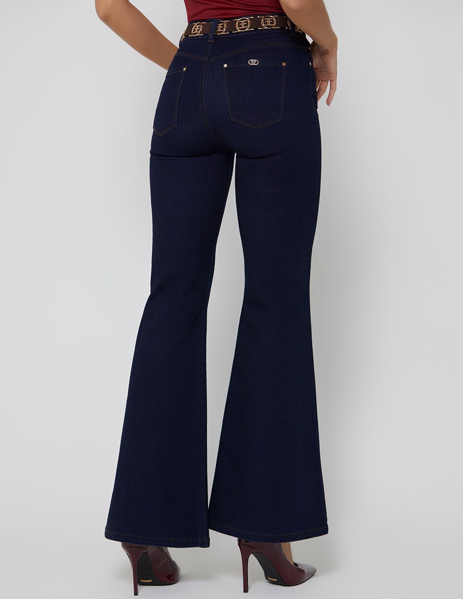 Jeans acampanado cintura estocolmo para mujer 4
