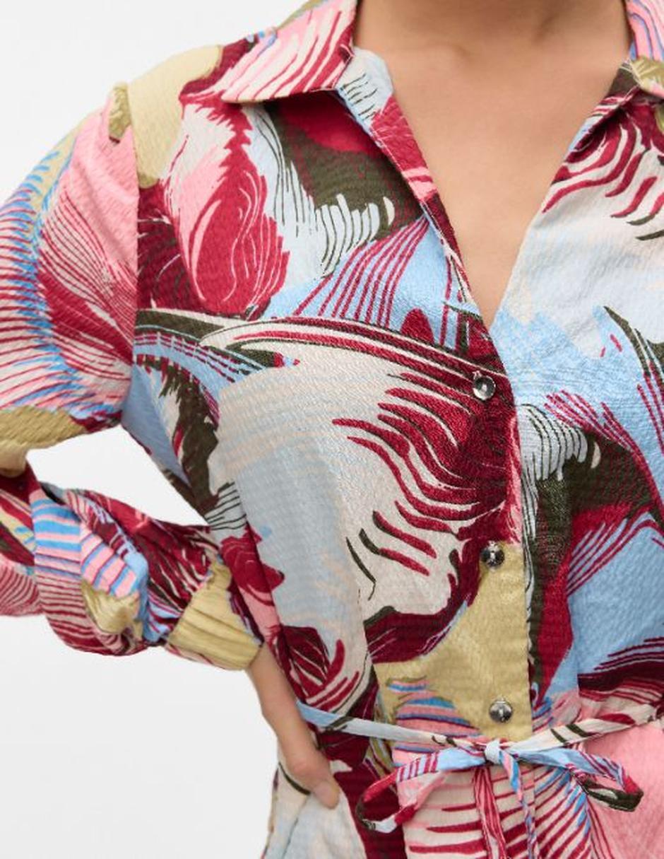 Camisa reciclado manga larga para mujer 2