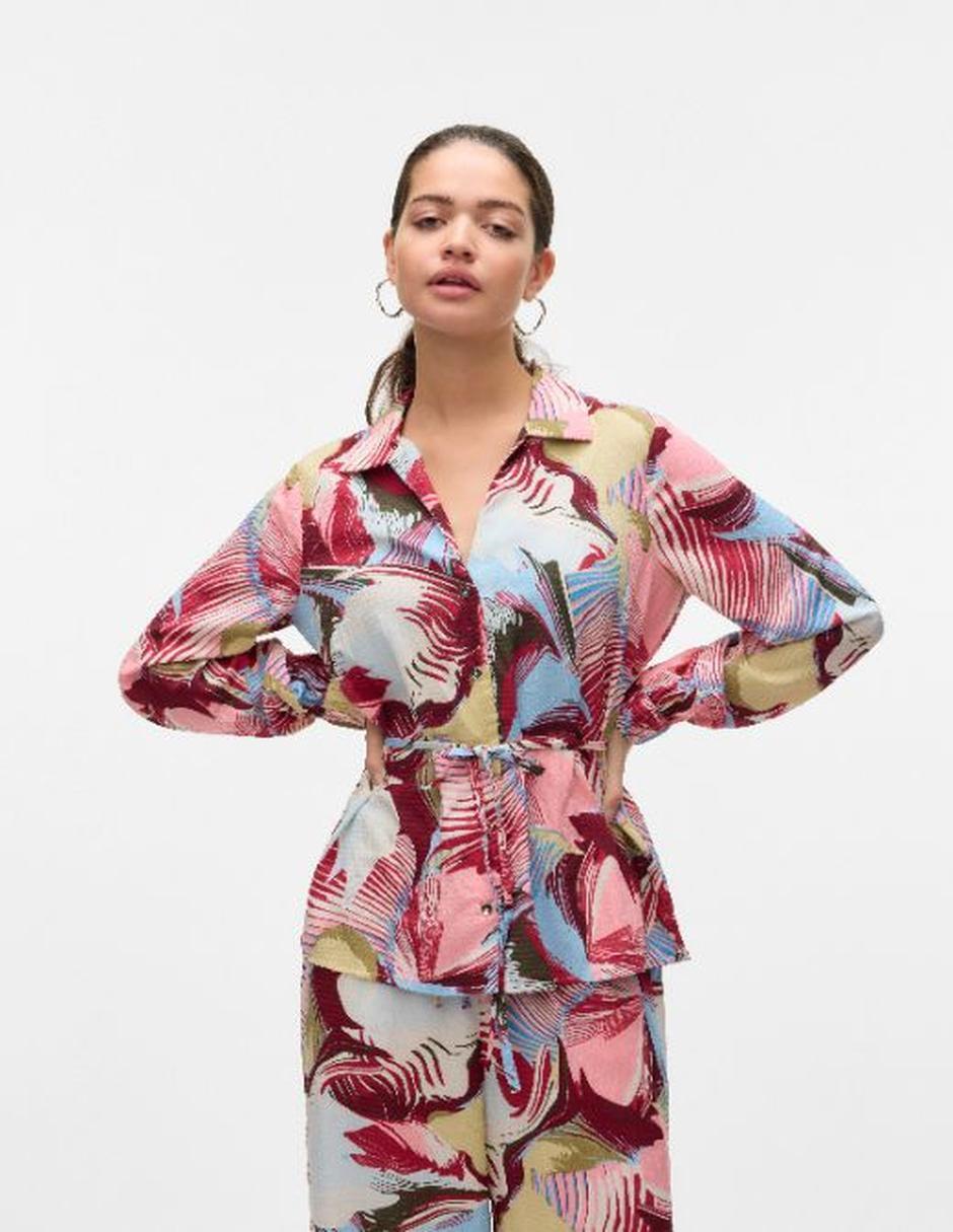 Camisa reciclado manga larga para mujer
