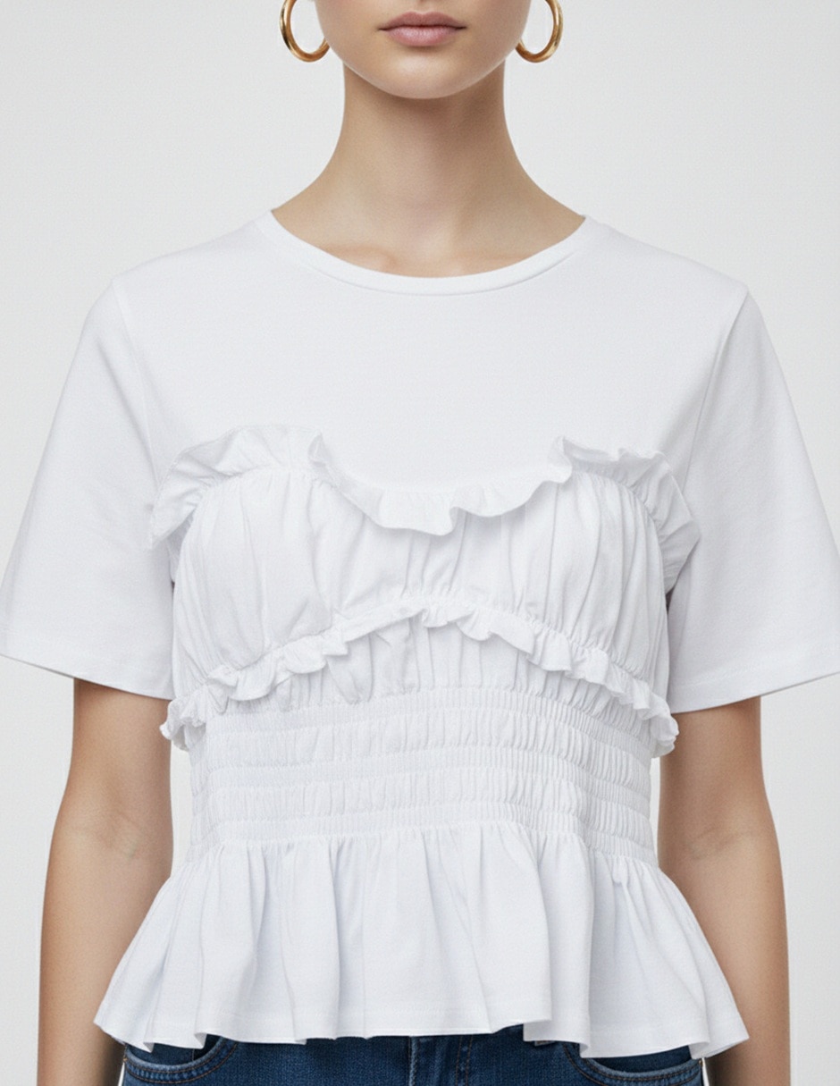 Playera "manga" 3/4 ss26 "cuello" redondo "para mujer" 2