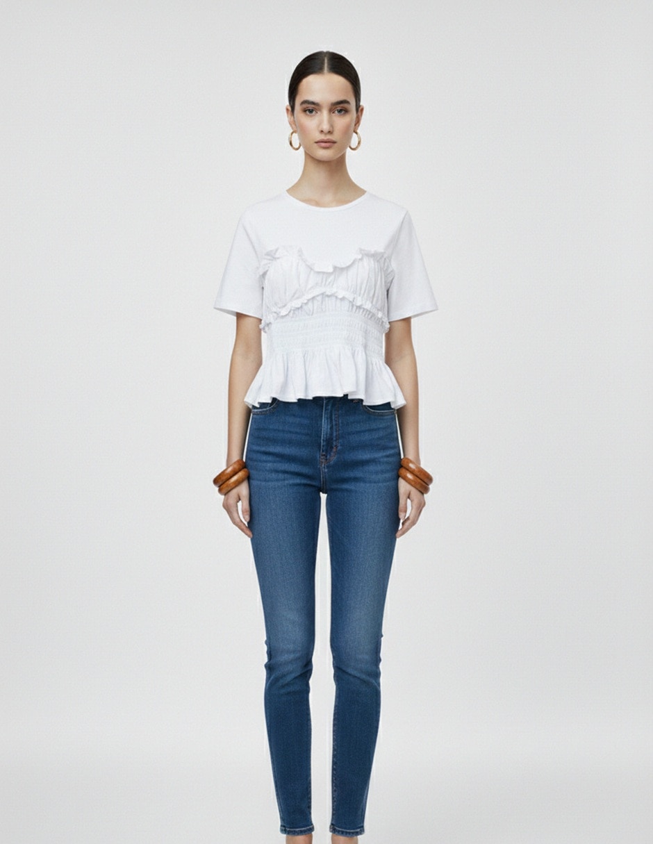 Playera 'manga' 3/4 ss26 'cuello' redondo 'para mujer'