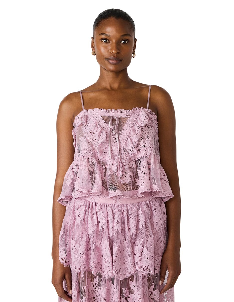 Top cuello halter escote profundo tirante delgado Top cuello halter escote profundo tirante delgado