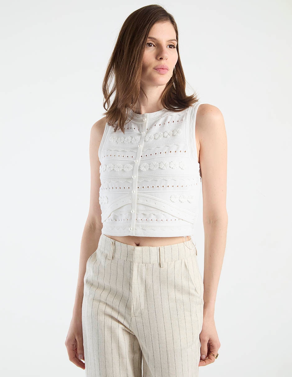 Top cuello redondo Top cuello redondo