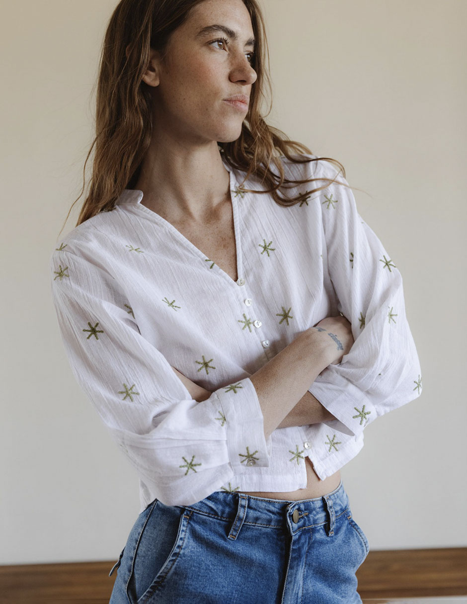 Blusa manga 3/4 para mujer 8