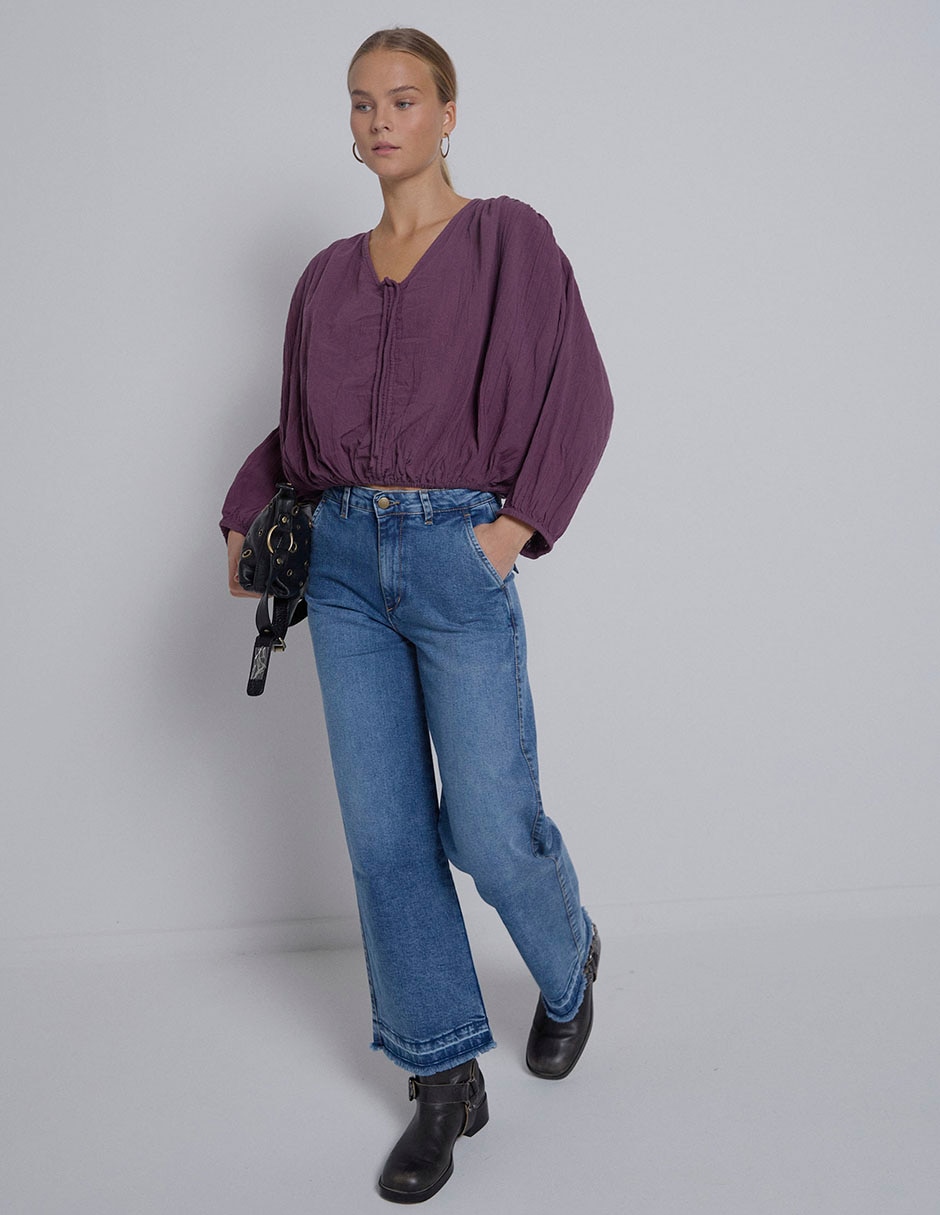 Blusa Renatta&Go manga larga para mujer