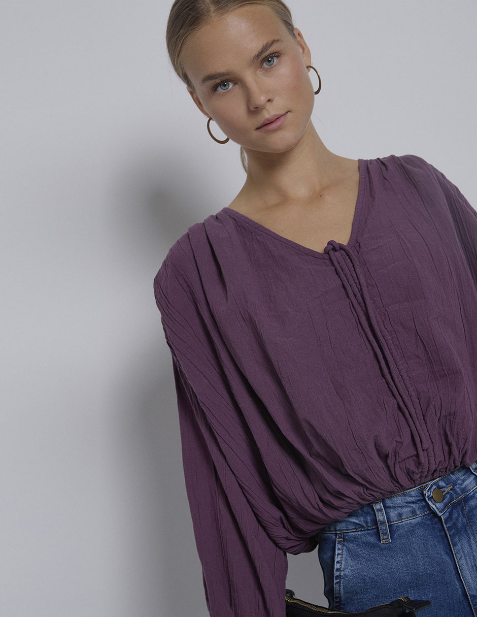 Blusa Renatta&Go manga larga para mujer
