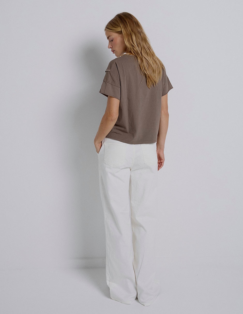 Playera manga corta cuello redondo para mujer 2