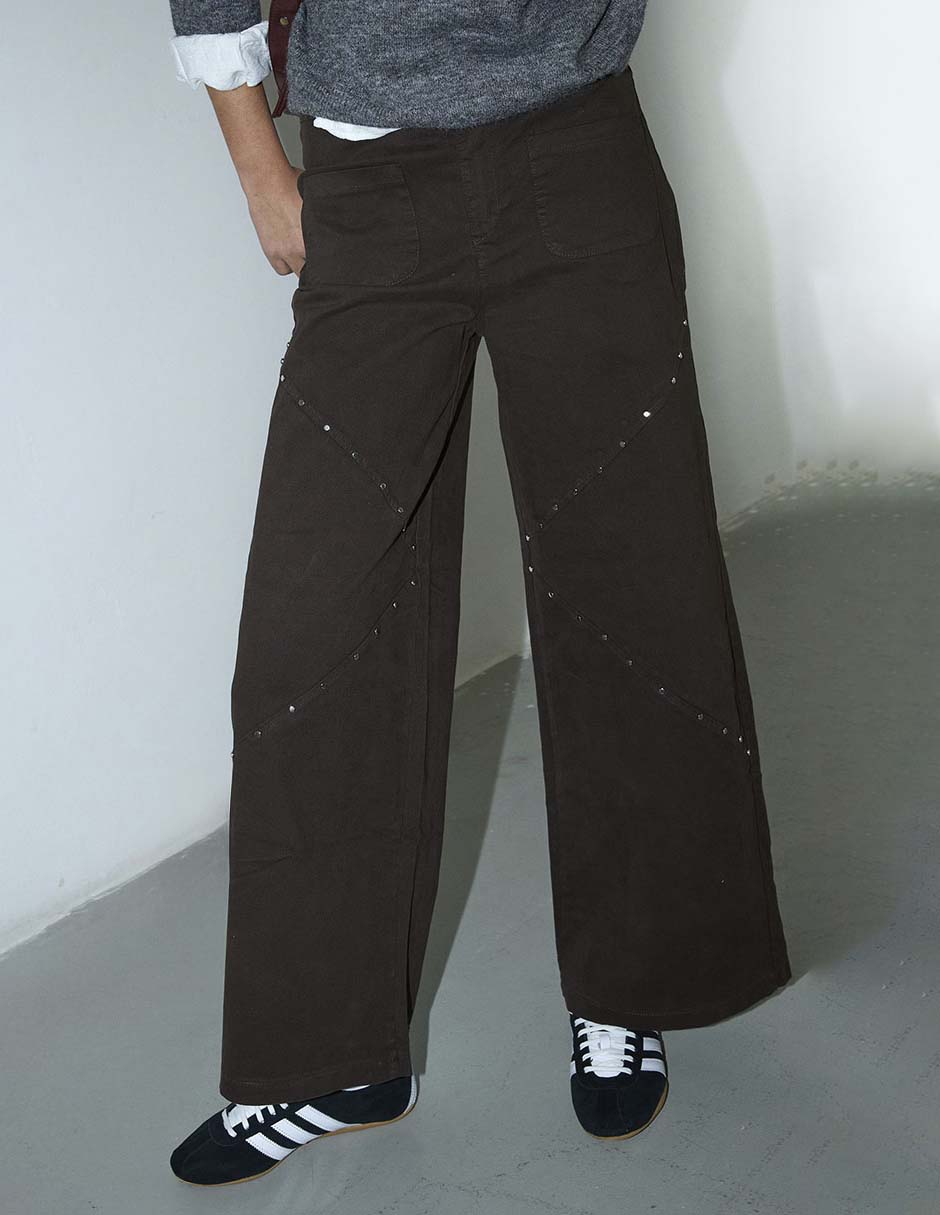 Jeans wide leg cintura para mujer 1
