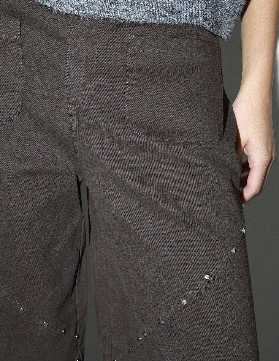 Jeans wide leg cintura para mujer 13