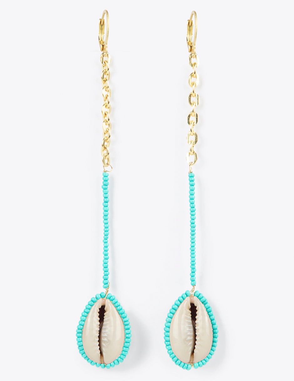 Aretes de concha con acabado mate 3