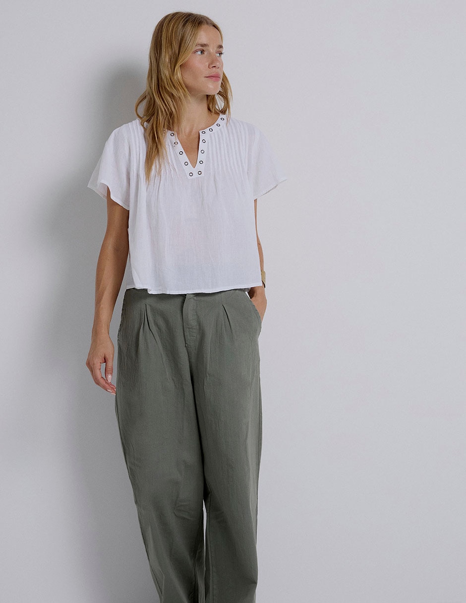 Blusa Renatta&Go manga corta para mujer