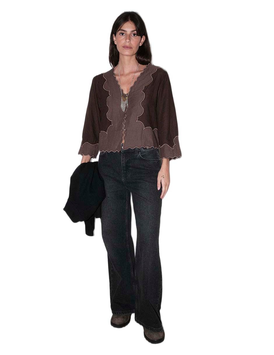 Blusa manga 3/4 para mujer