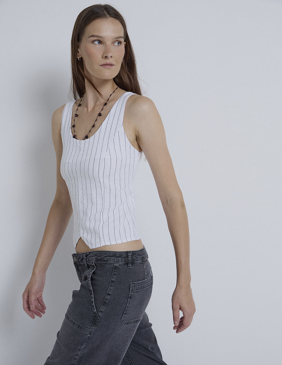 Top Renatta&Go cuello redondo tirante ancho