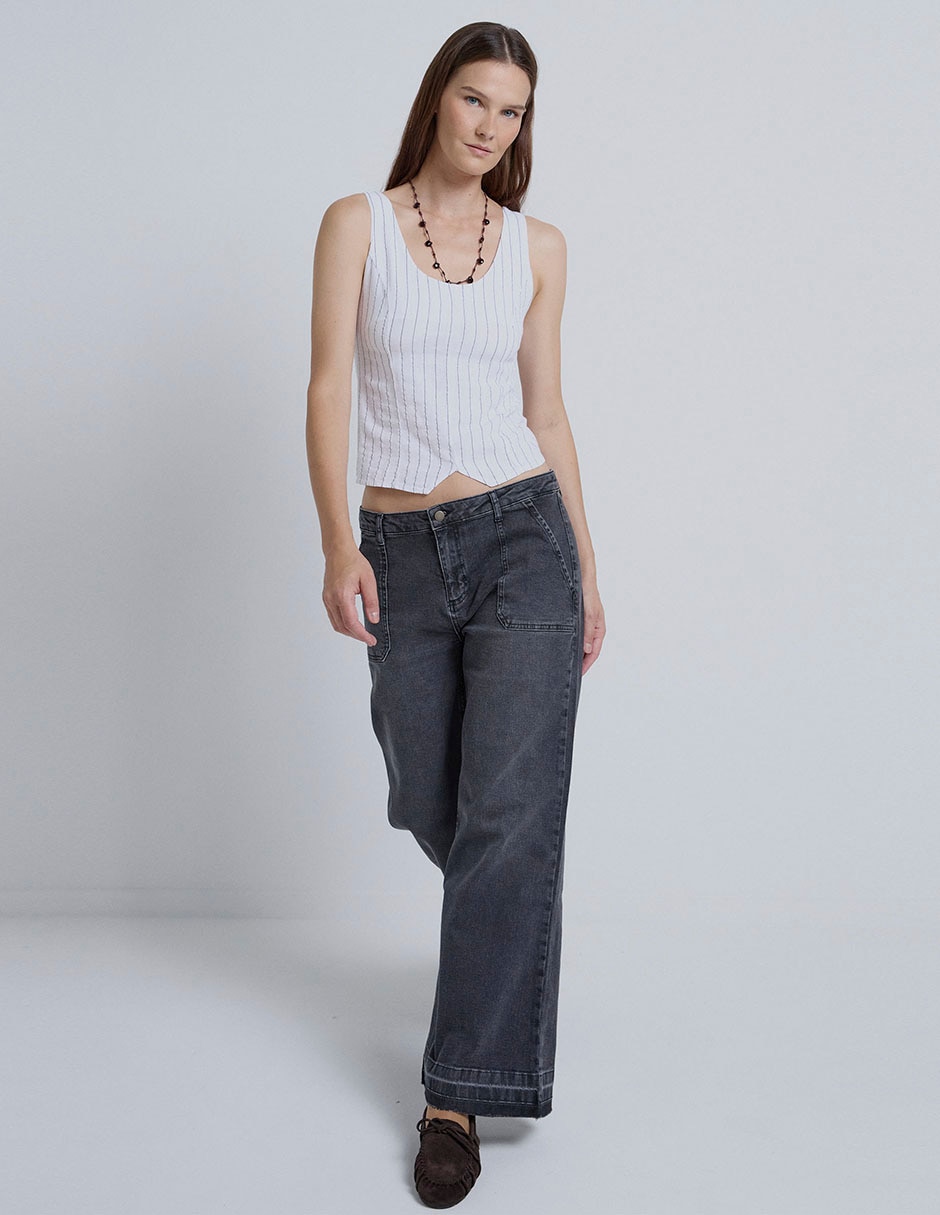 Top Renatta&Go cuello redondo tirante ancho