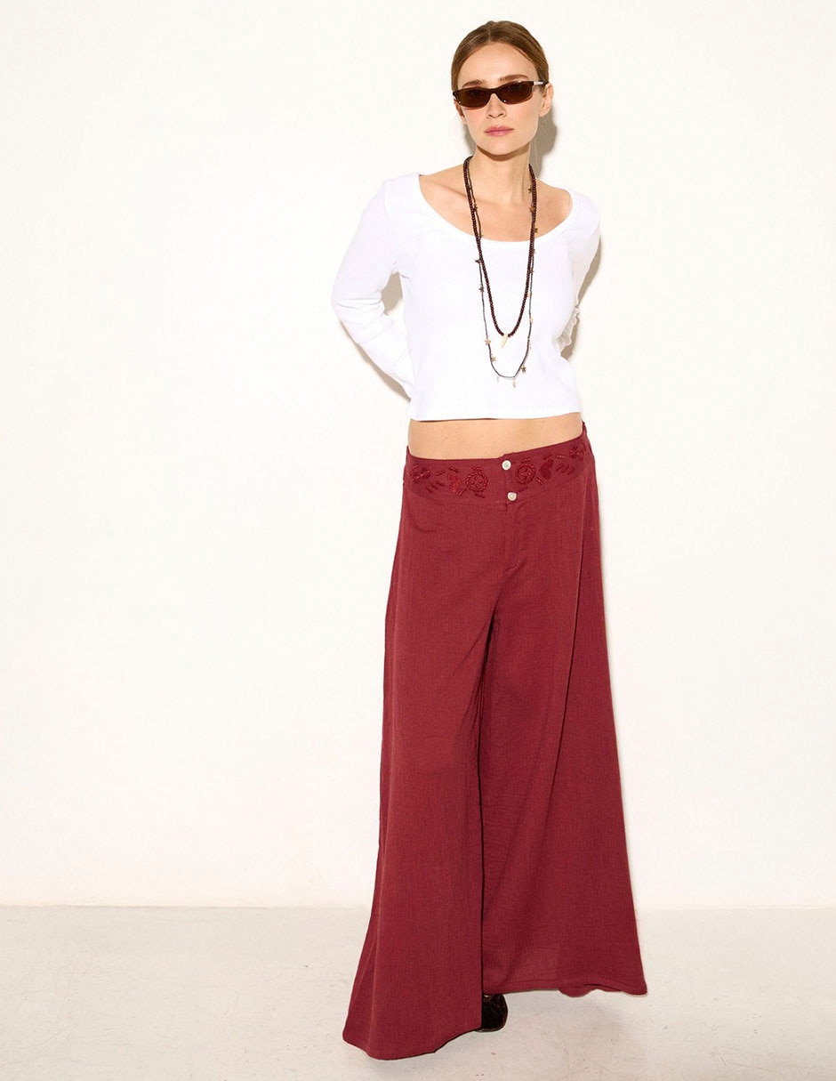 Pantalón relaxed amplio para mujer 4