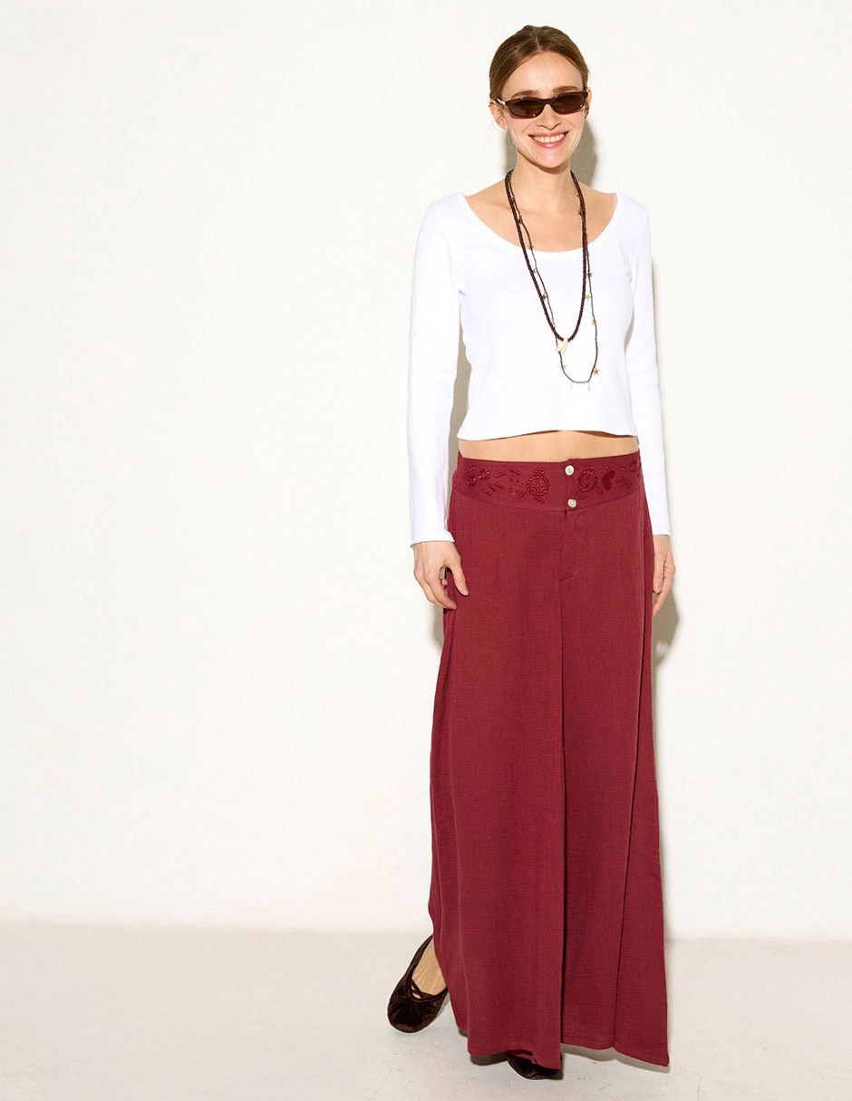 Pantalón relaxed amplio para mujer 6