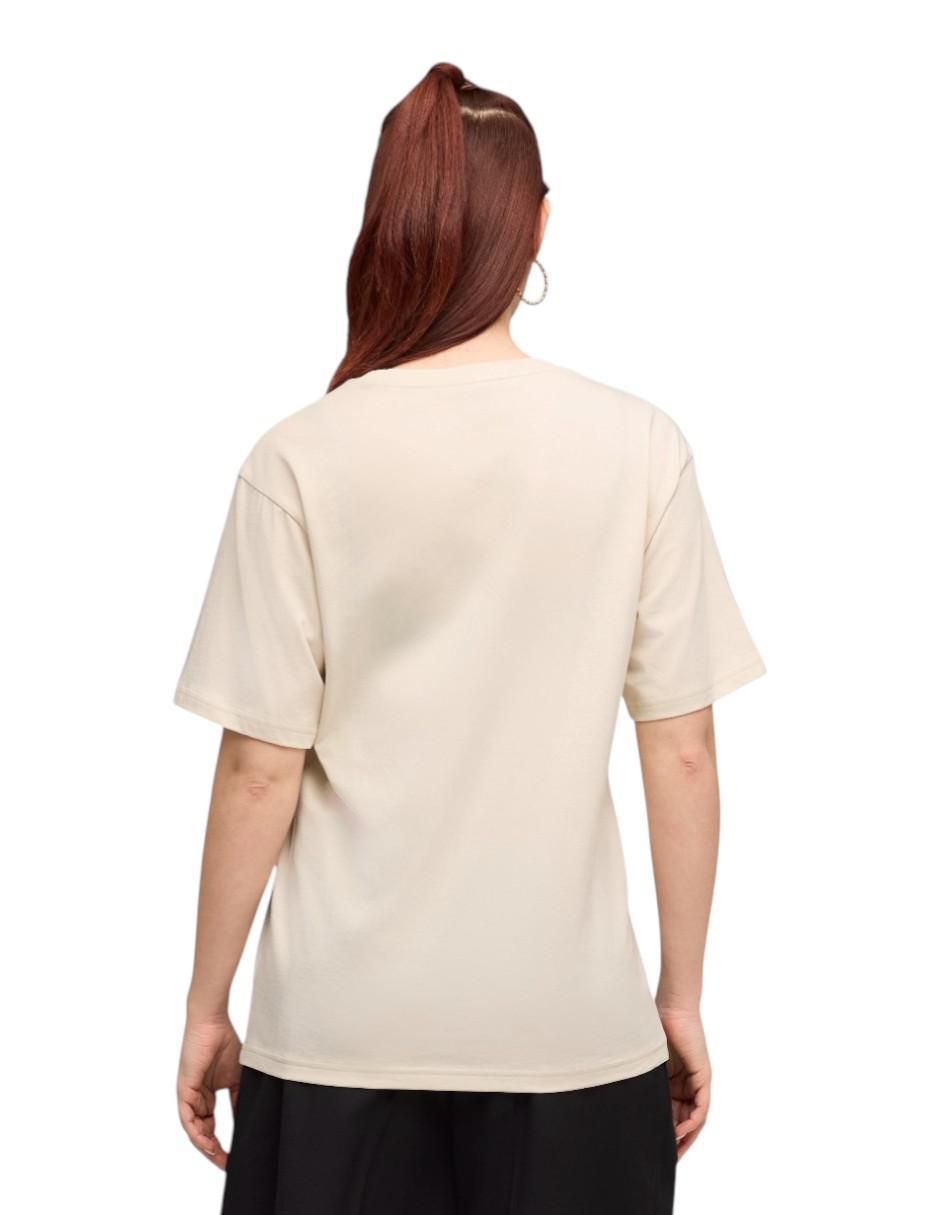 Playera manga corta Graphic Animal Relaxed cuello redondo mujer 3