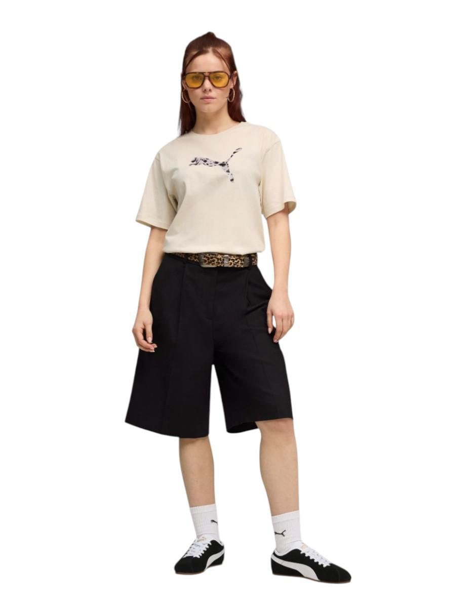 Playera manga corta Graphic Animal Relaxed cuello redondo mujer 2