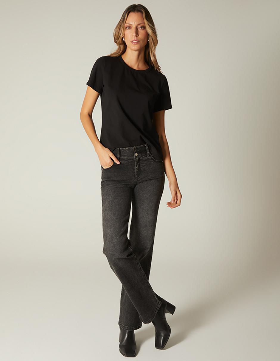 Jeans bota miner para mujer