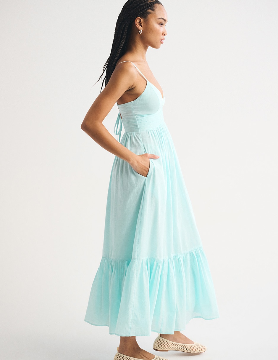 Vestido maxi casual abercrombie & fitch para mujer