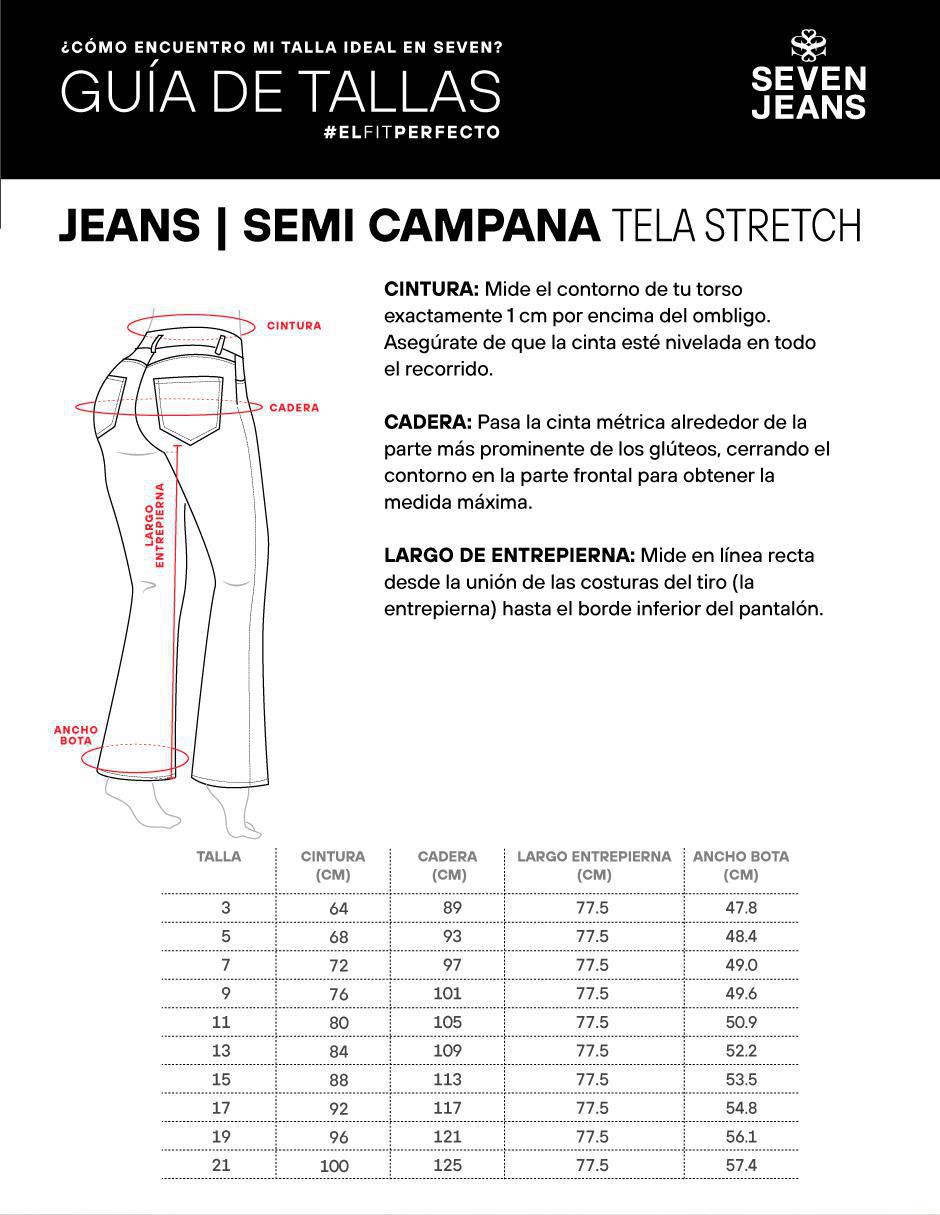 Jeans acampanado buenissima para mujer 7