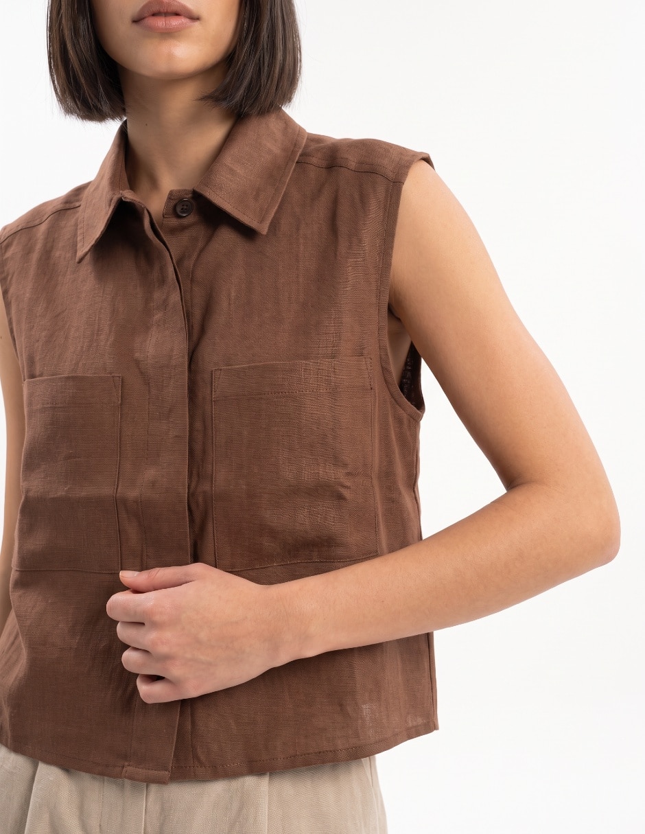 Blusa sin manga para mujer 3