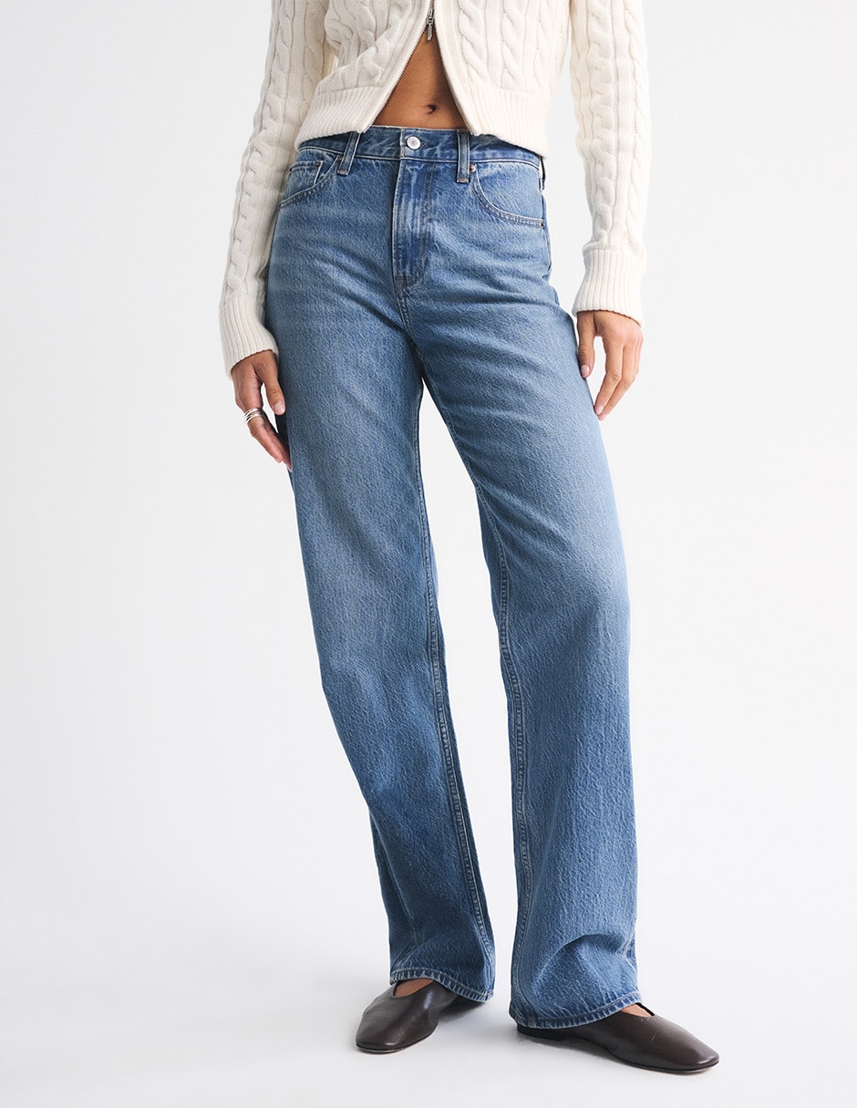 Jeans loose cintura alta para mujer 2