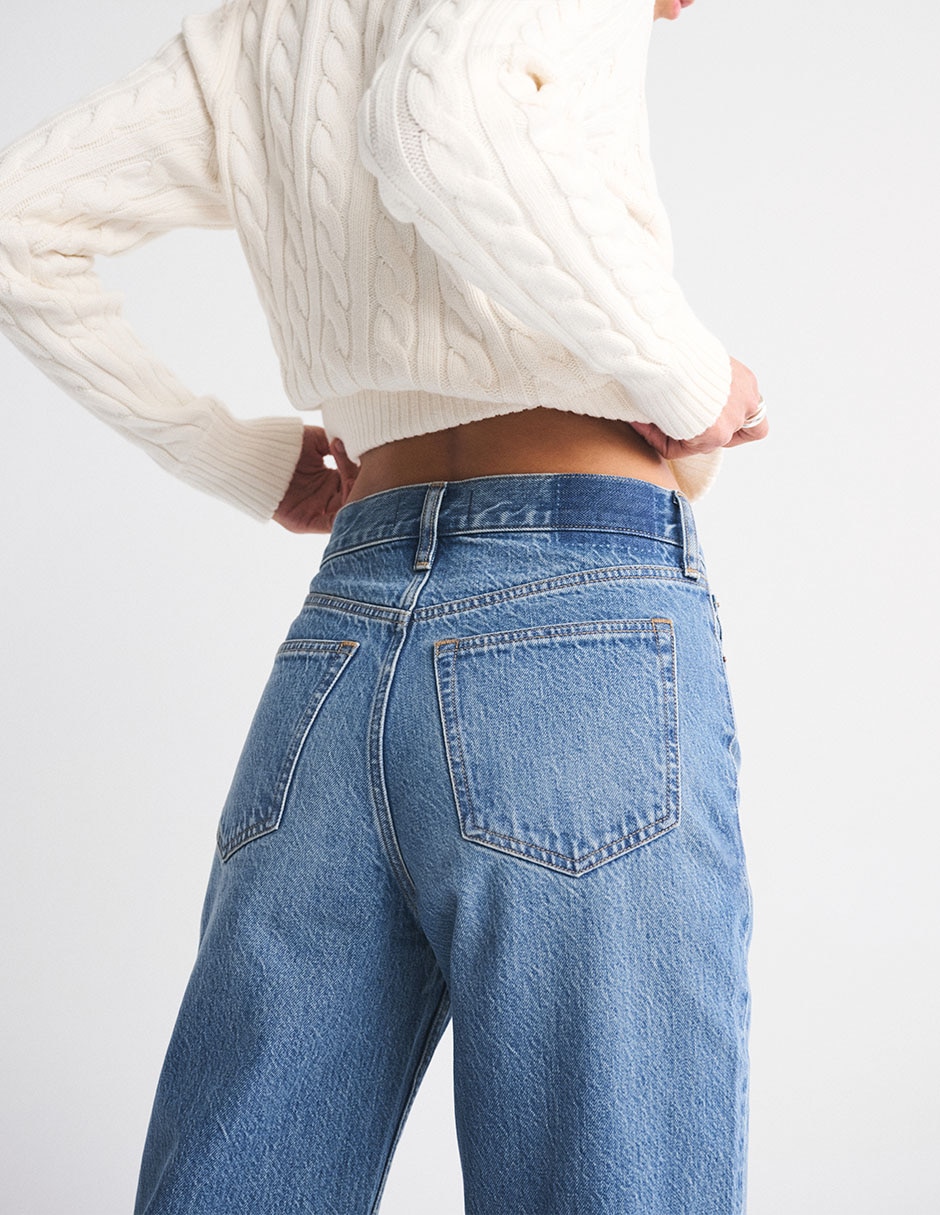 Jeans loose cintura alta para mujer 4
