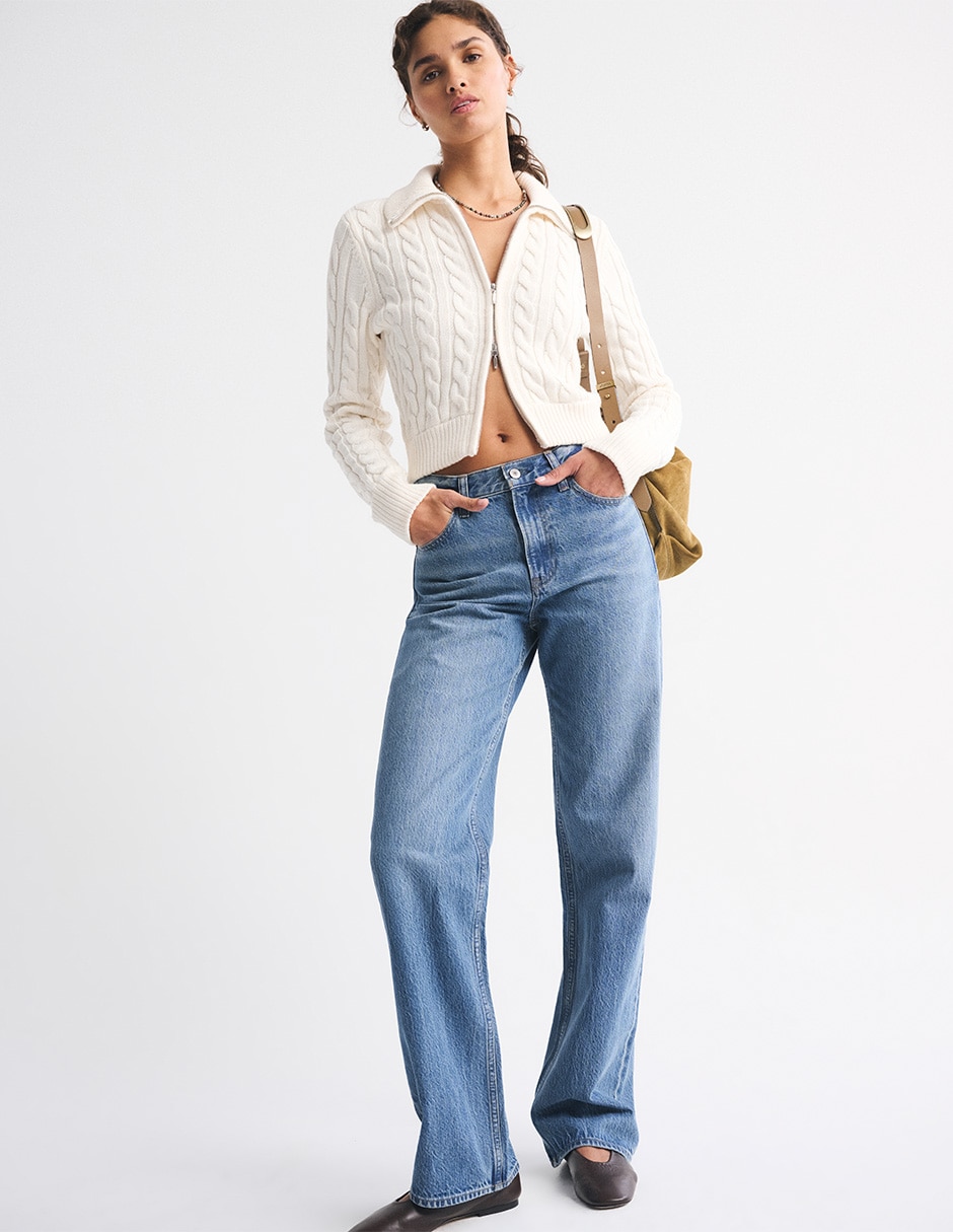 Jeans loose cintura alta para mujer 5