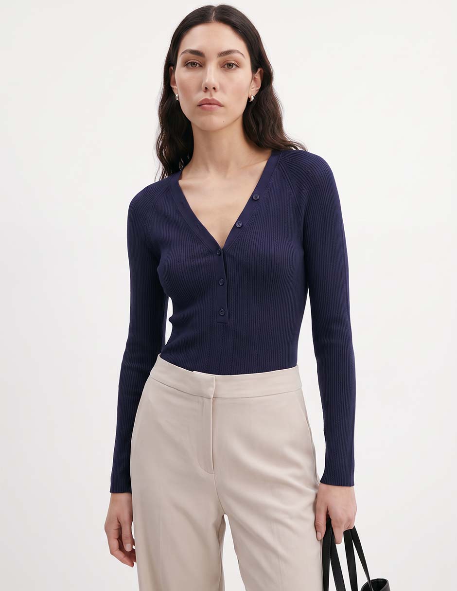 Body escote v para mujer 4