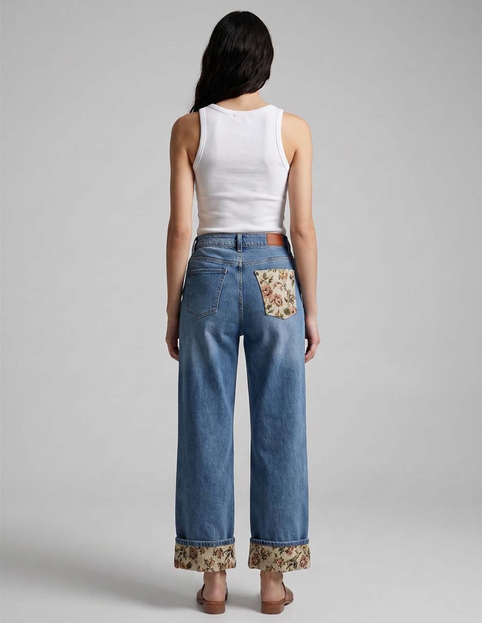 Jeans straight para mujer 4