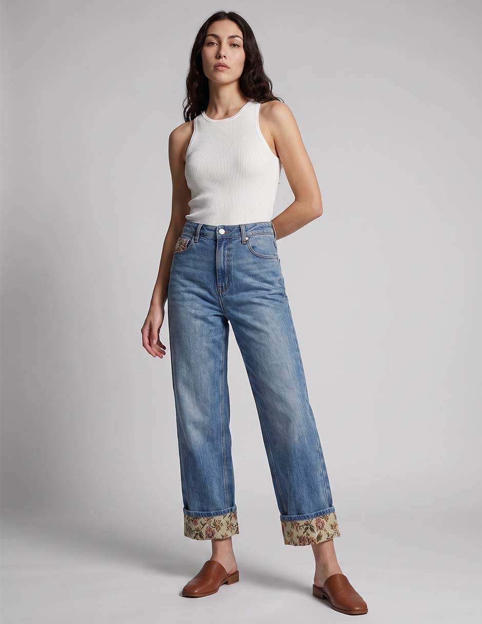 Jeans straight para mujer 3