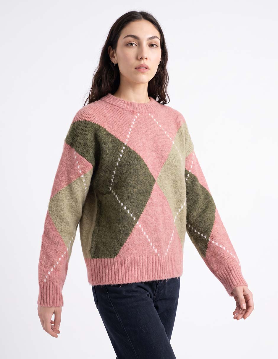 Suéter cuello redondo para mujer