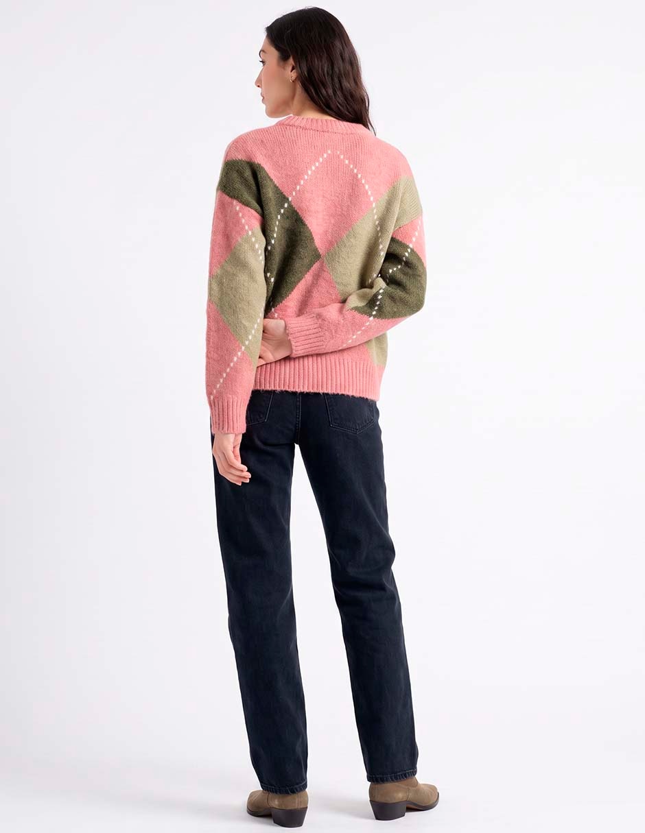 Suéter cuello redondo para mujer