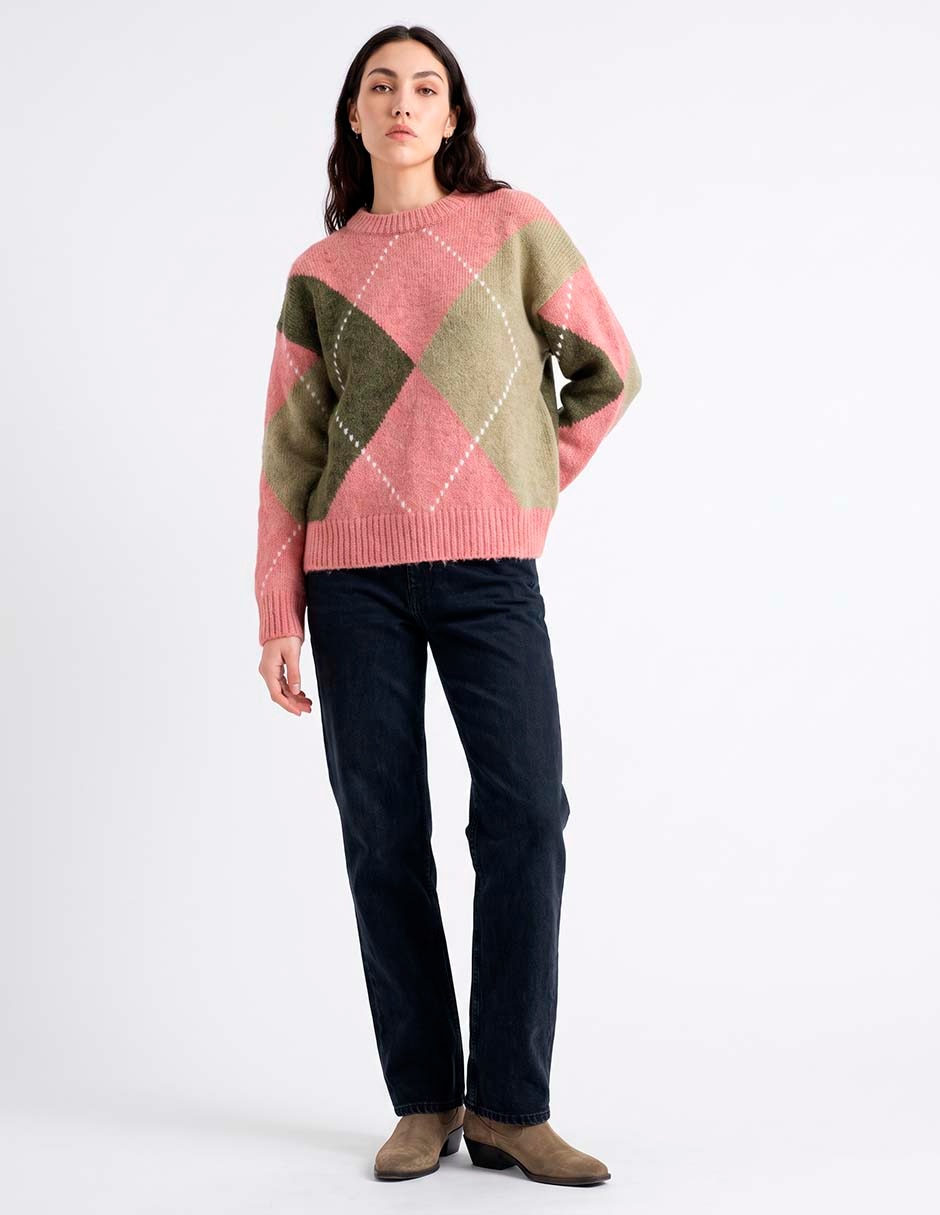 Suéter cuello redondo para mujer