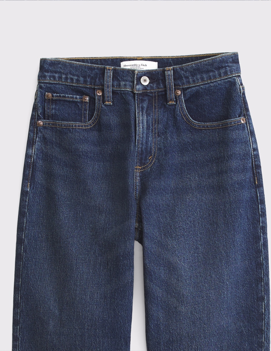 Jeans straight cintura alta para mujer