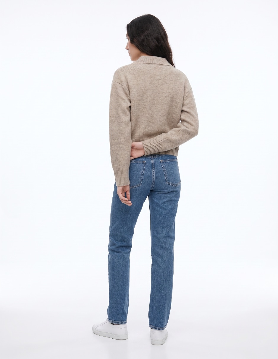 Suéter cuello polo para mujer 2