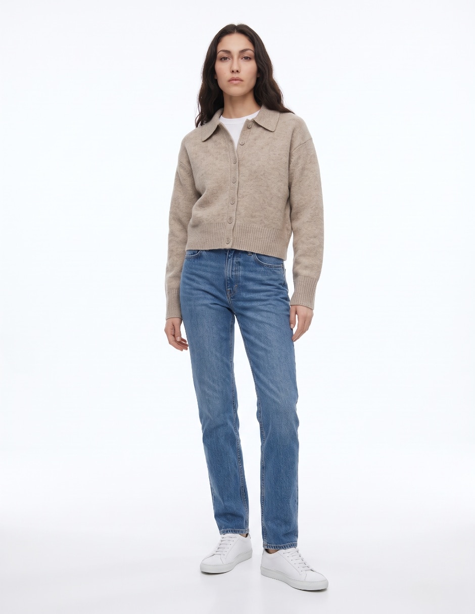 Suéter cuello polo para mujer 3
