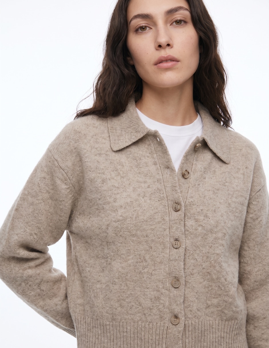 Suéter cuello polo para mujer 4