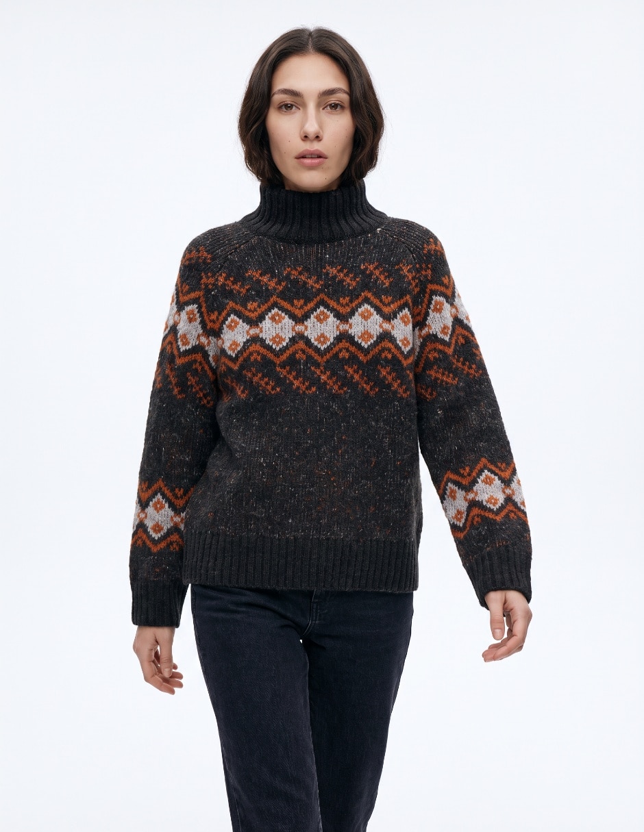 Suéter cuello redondo para mujer